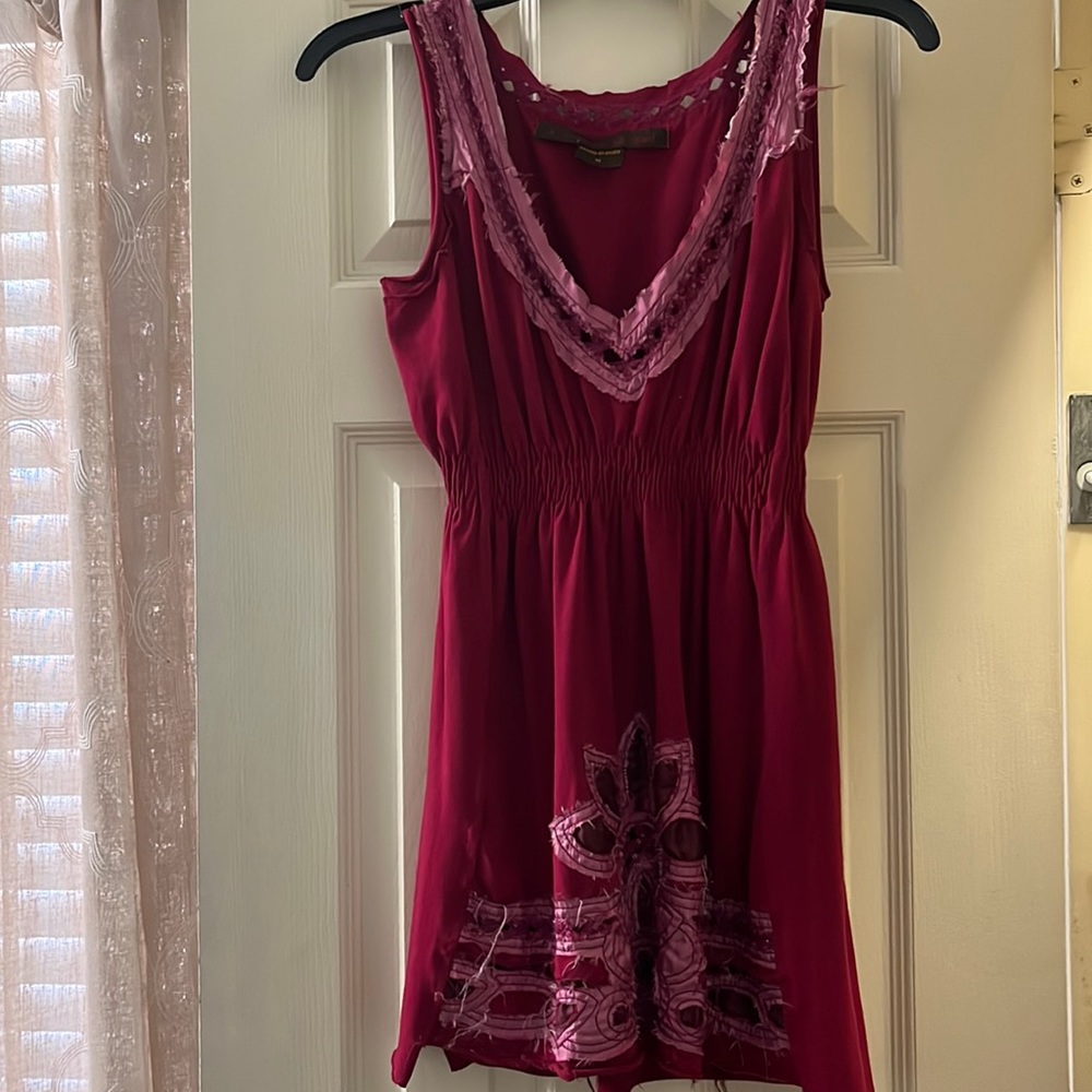 A Common Thread Burgundy Tunic Size M